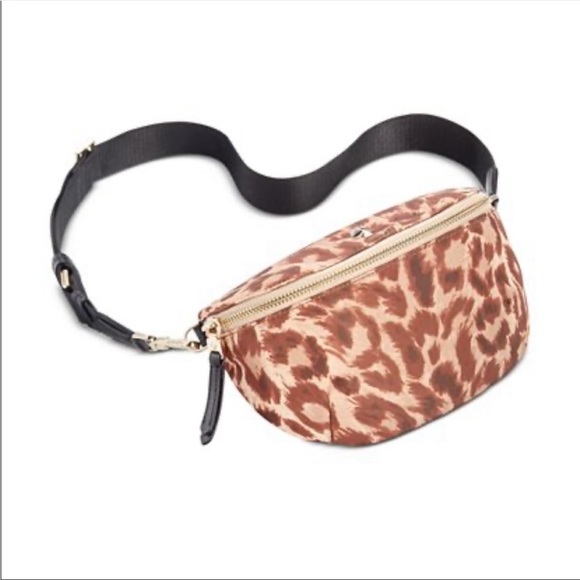 💥ONE DAY SALE💥 KATE SPADE Leopard Taylor Medium Satin Nylon Belt Bag Crossbody - Picture 3 of 12